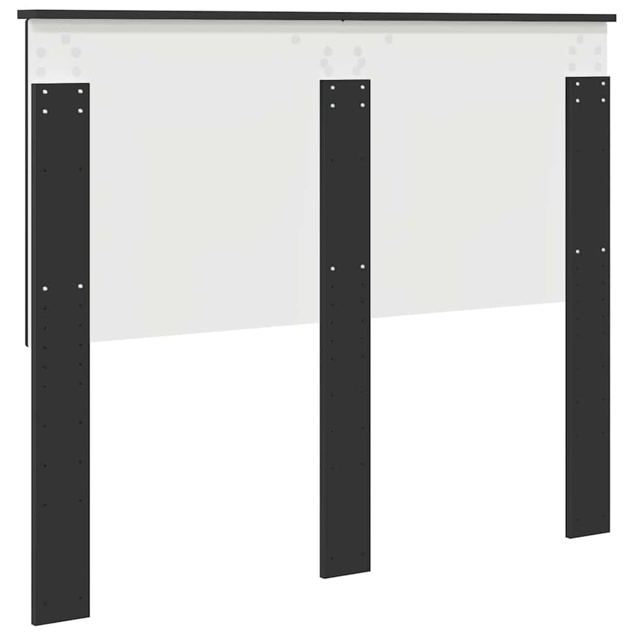Hoofdbord met hoofdeinde Zwart Eiken 120 cm Bewerkt hout
