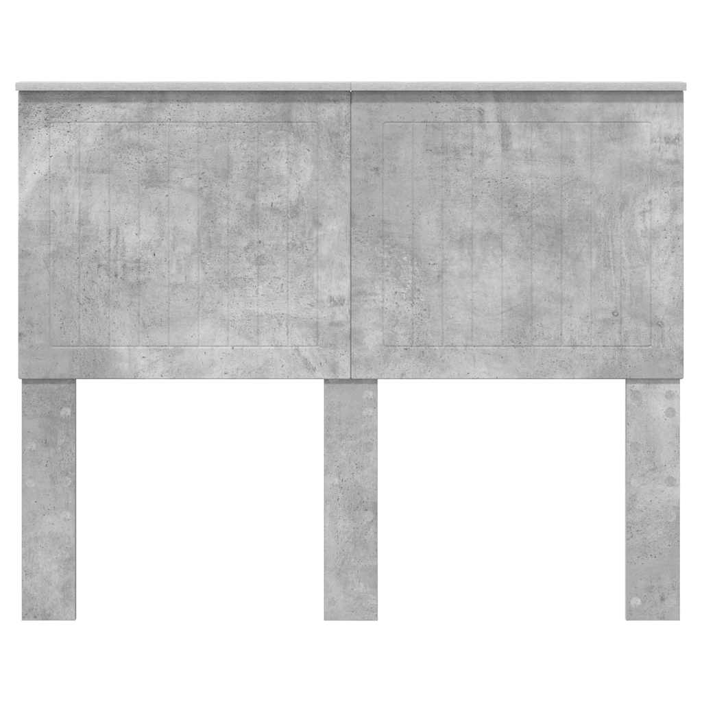Hoofdbord met hoofdeinde Beton Grijs 120 cm Bewerkt hout
