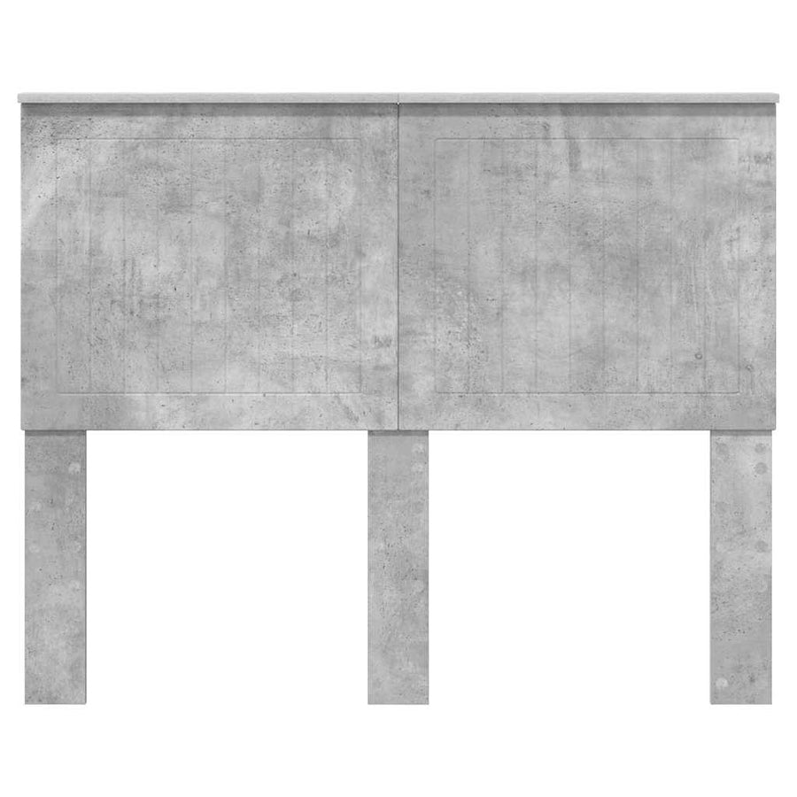 Hoofdbord met hoofdeinde Beton Grijs 120 cm Bewerkt hout