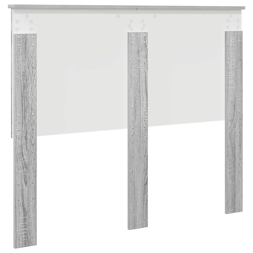 Hoofdbord met hoofdeinde Grijs Sonoma 120 cm Bewerkt hout