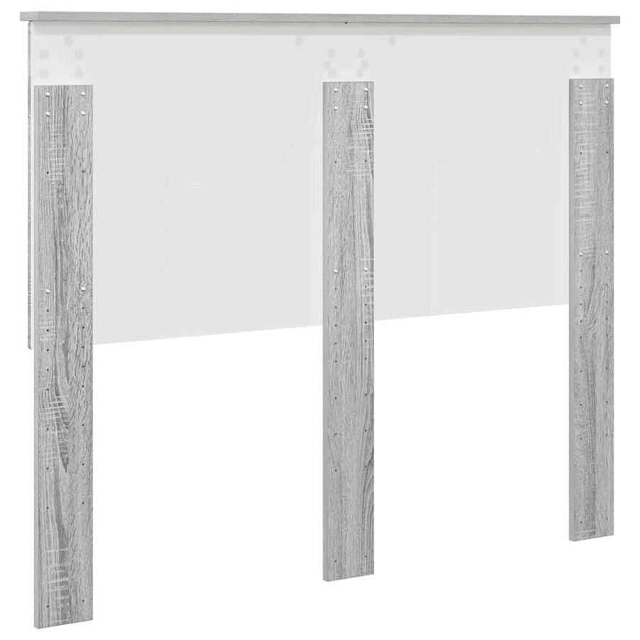 Hoofdbord met hoofdeinde Grijs Sonoma 120 cm Bewerkt hout
