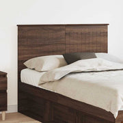 Hoofdbord bruin eiken 123x7x100 cm bewerkt hout