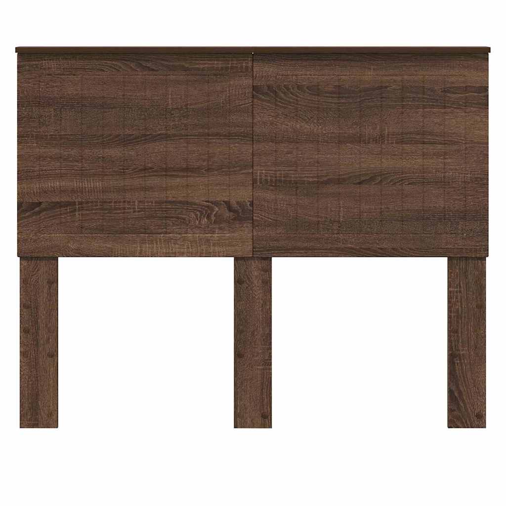 Hoofdbord met hoofdeinde Bruin Eiken 120 cm Bewerkt hout
