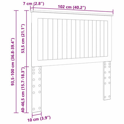 Hoofdbord met hoofdeinde Oud Hout 100 cm Bewerkt hout
