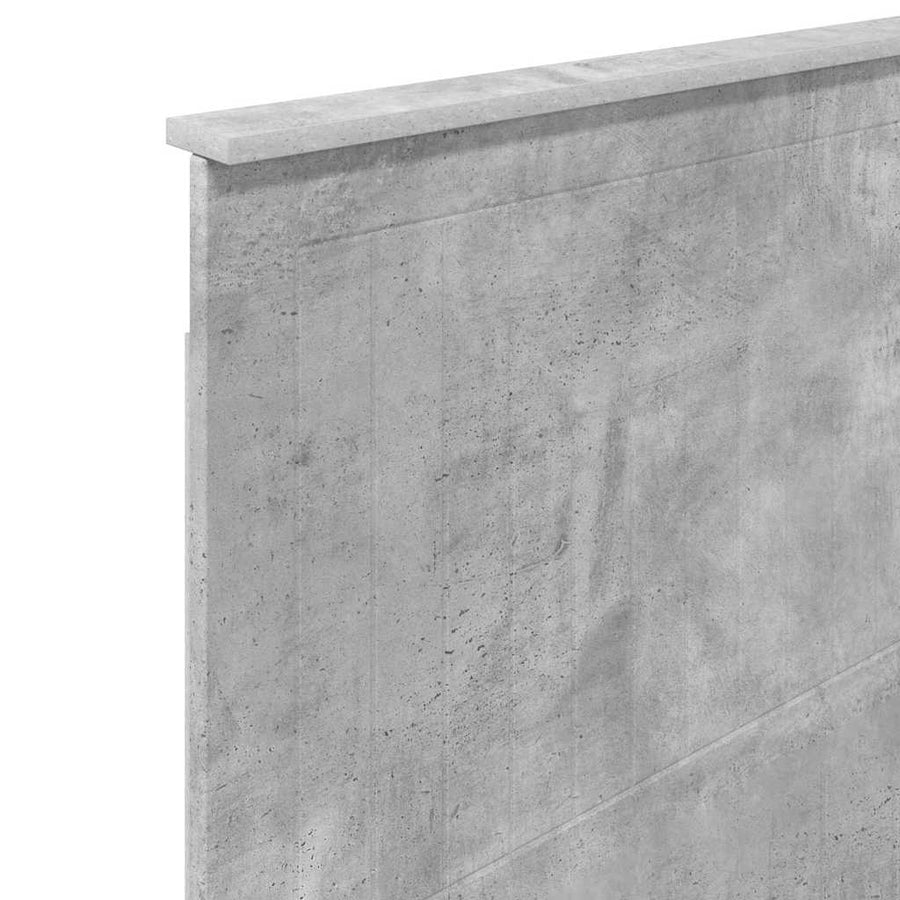 Hoofdbord met hoofdeinde Beton Grijs 90 cm Bewerkt hout