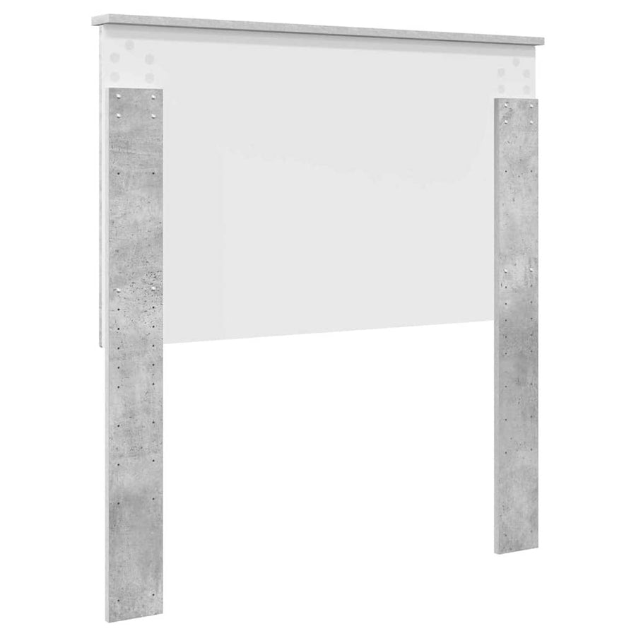 Hoofdbord met hoofdeinde Beton Grijs 90 cm Bewerkt hout