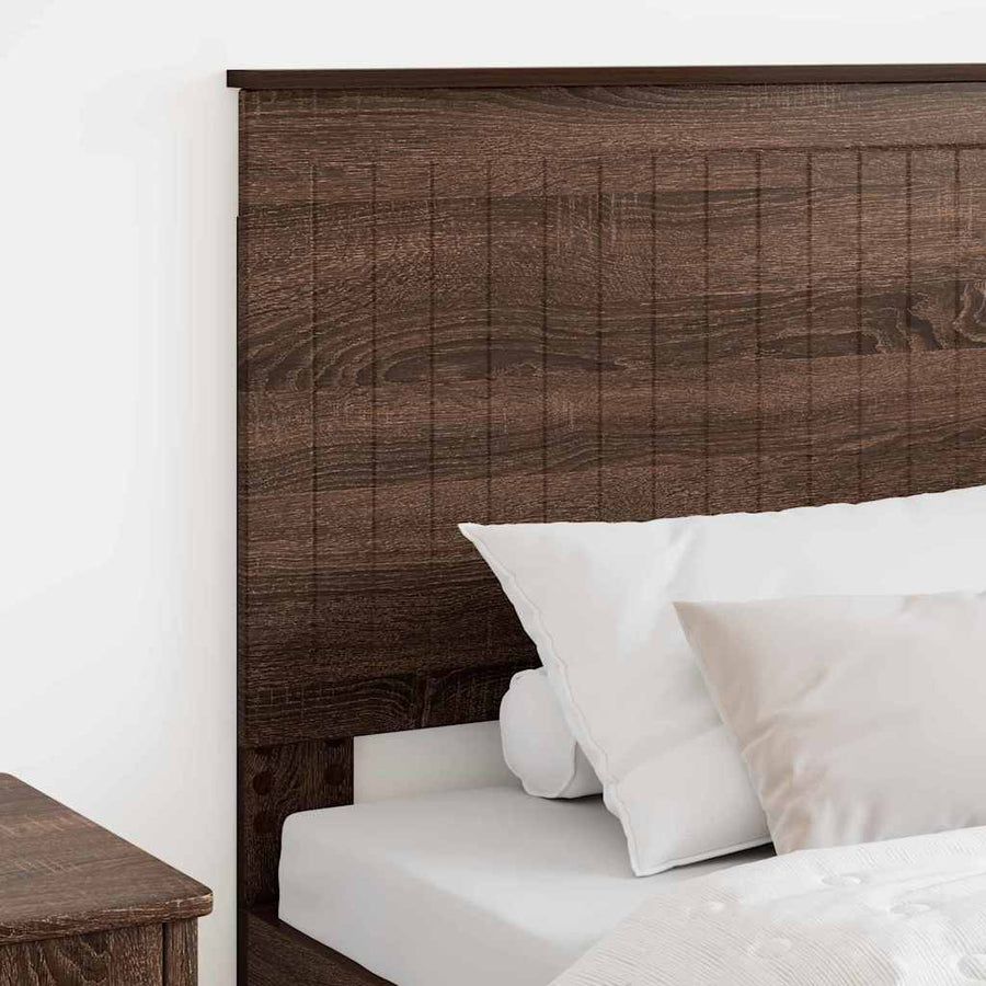 Hoofdbord met hoofdeinde Bruin Eiken 90 cm Bewerkt hout