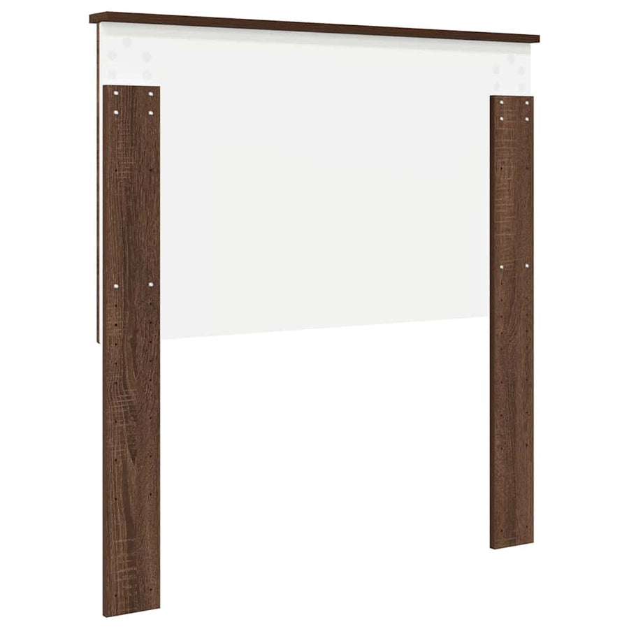 Hoofdbord met hoofdeinde Bruin Eiken 90 cm Bewerkt hout