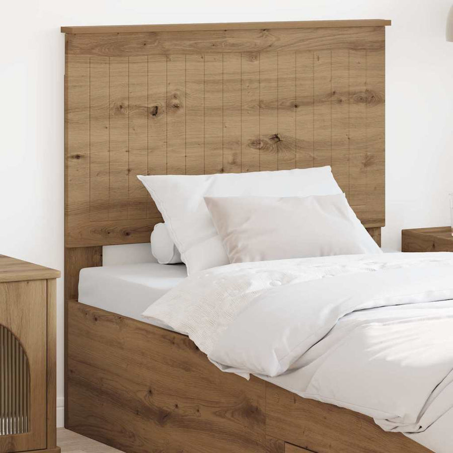 Hoofdbord met hoofdeinde Artisan Eiken 90 cm Bewerkt hout
