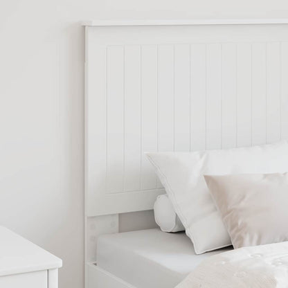 Hoofdbord met hoofdeinde Wit 80 cm Bewerkt hout