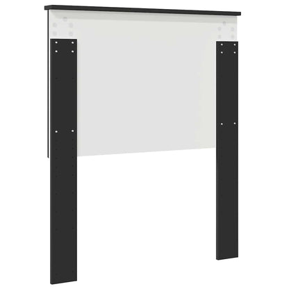 Hoofdbord met hoofdeinde Zwart Eiken 80 cm Bewerkt hout