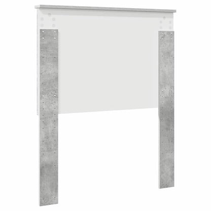 Hoofdbord met hoofdeinde Beton Grijs 80 cm Bewerkt hout