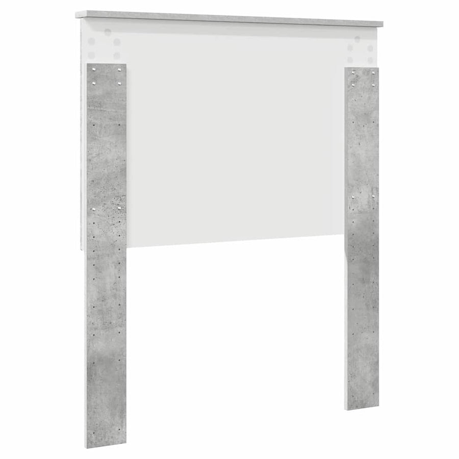 Hoofdbord met hoofdeinde Beton Grijs 80 cm Bewerkt hout