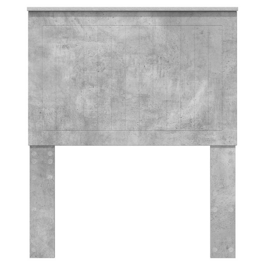 Hoofdbord met hoofdeinde Beton Grijs 80 cm Bewerkt hout