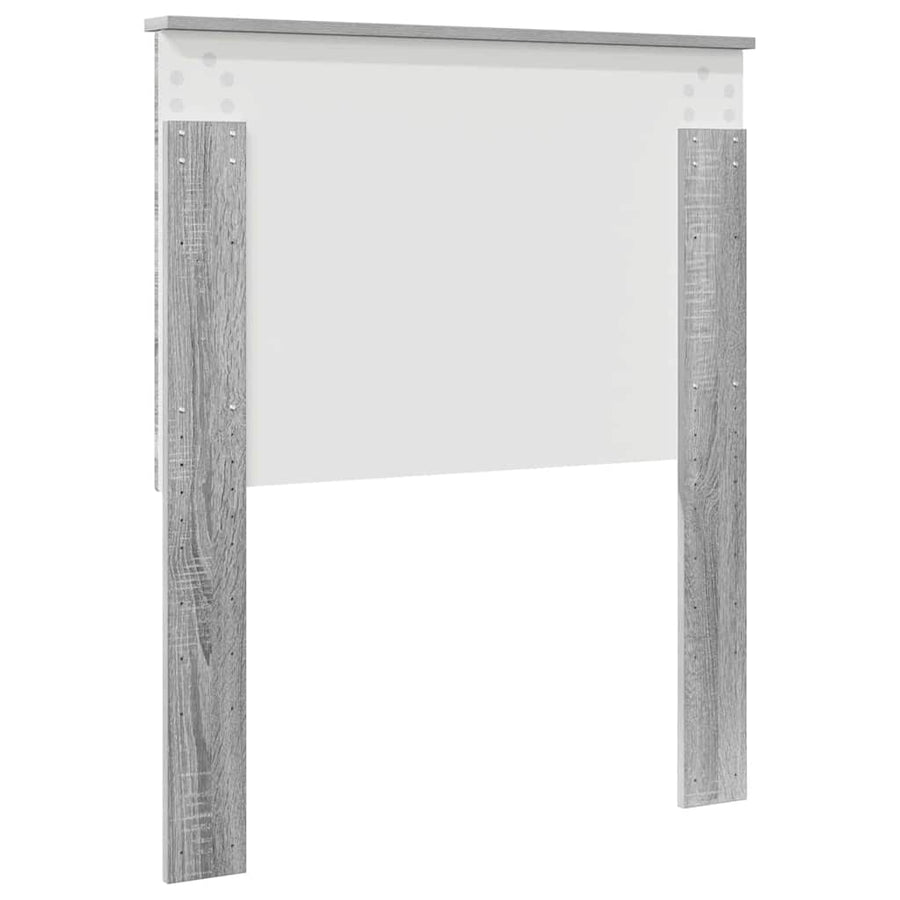 Hoofdbord met hoofdeinde Grijs Sonoma 80 cm Bewerkt hout