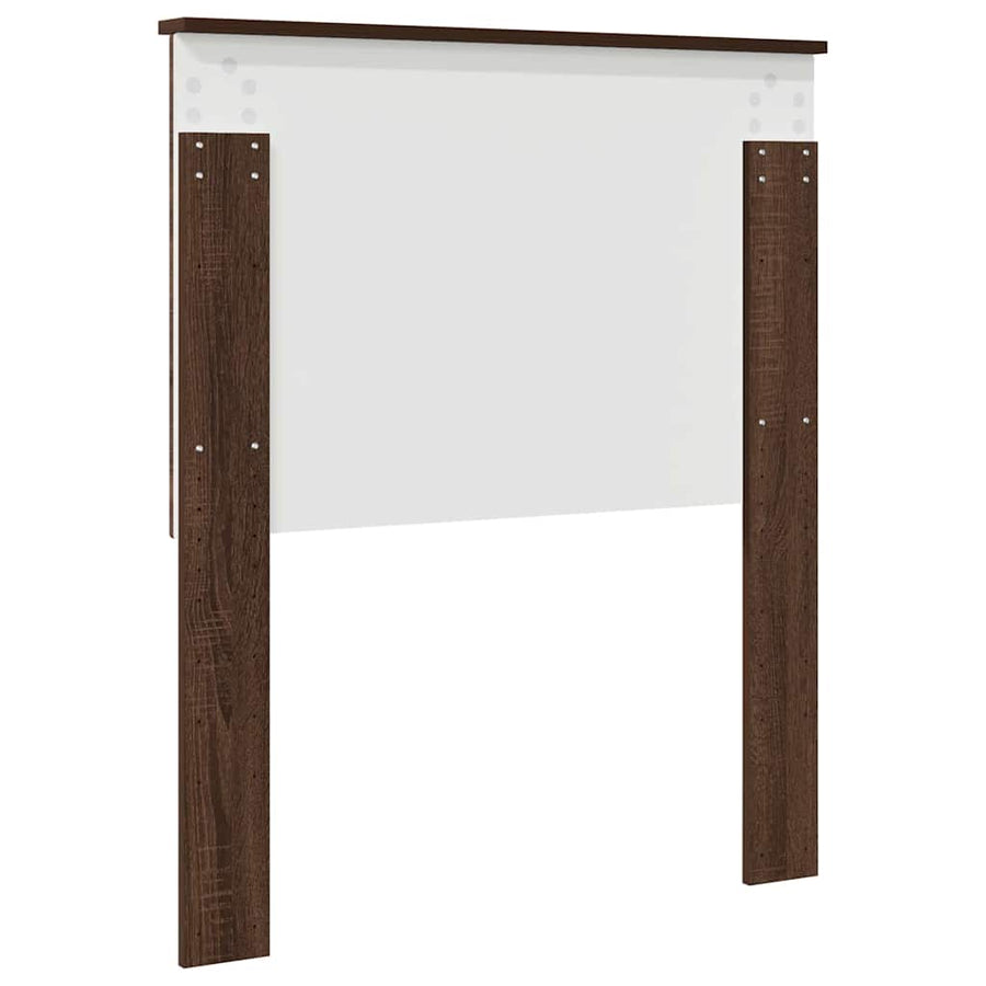 Hoofdbord met hoofdeinde Bruin Eiken 80 cm Bewerkt hout