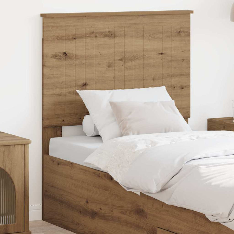Hoofdbord met hoofdeinde Artisan Eiken 80 cm Bewerkt hout