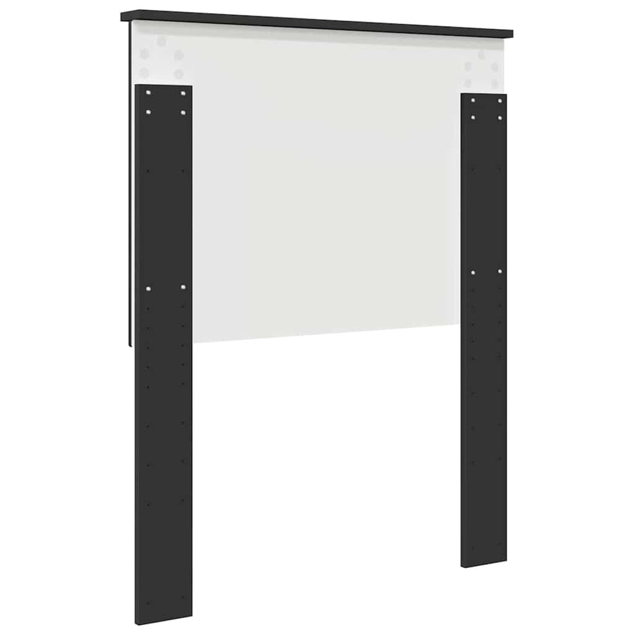 Hoofdbord met hoofdeinde Zwart Eiken 75 cm Bewerkt hout