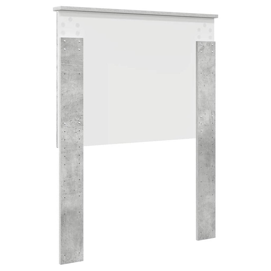 Hoofdbord met hoofdeinde Beton Grijs 75 cm Bewerkt hout
