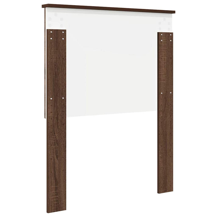 Hoofdbord met hoofdeinde Bruin Eiken 75 cm Bewerkt hout