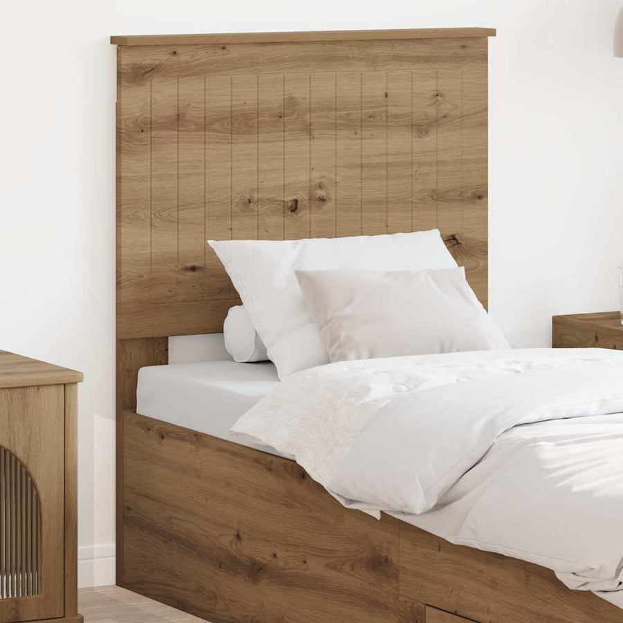 Hoofdbord met hoofdeinde Artisan Eiken 75 cm Bewerkt hout