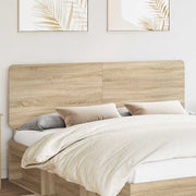 Hoofdbord 200 cm Sonoma eiken bewerkt hout