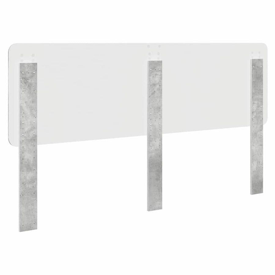 Hoofdbord met hoofdeinde Beton Grijs 200 cm Bewerkt hout