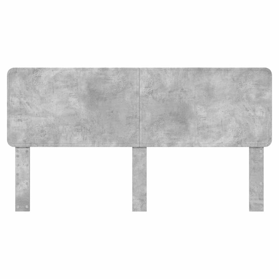 Hoofdbord met hoofdeinde Beton Grijs 200 cm Bewerkt hout