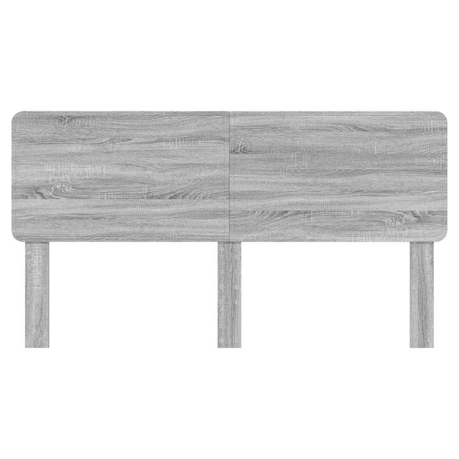 Hoofdbord met hoofdeinde Grijs Sonoma 200 cm Bewerkt hout