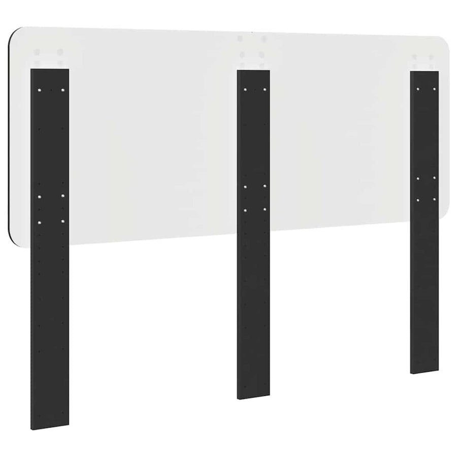 Hoofdbord met hoofdeinde Zwart Eiken 160 cm Bewerkt hout