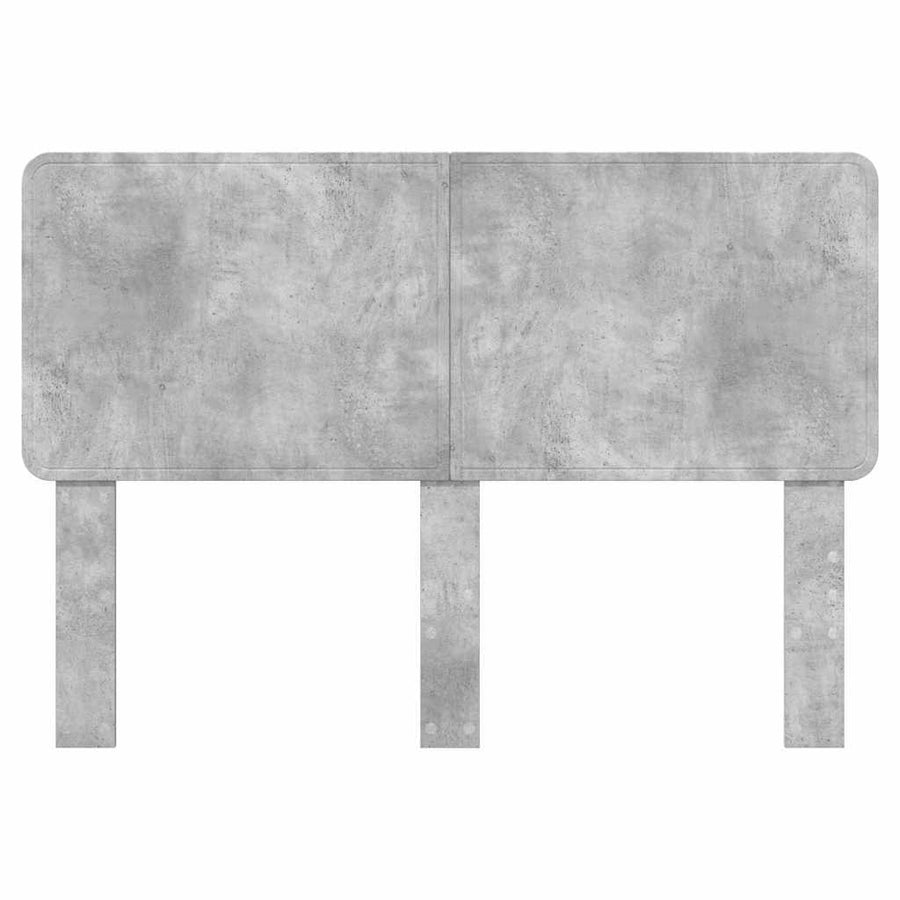 Hoofdbord met hoofdeinde Beton Grijs 160 cm Bewerkt hout