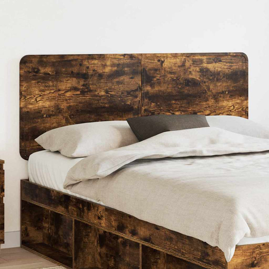 Hoofdbord met hoofdeinde Gerookt eiken 160 cm Bewerkt hout