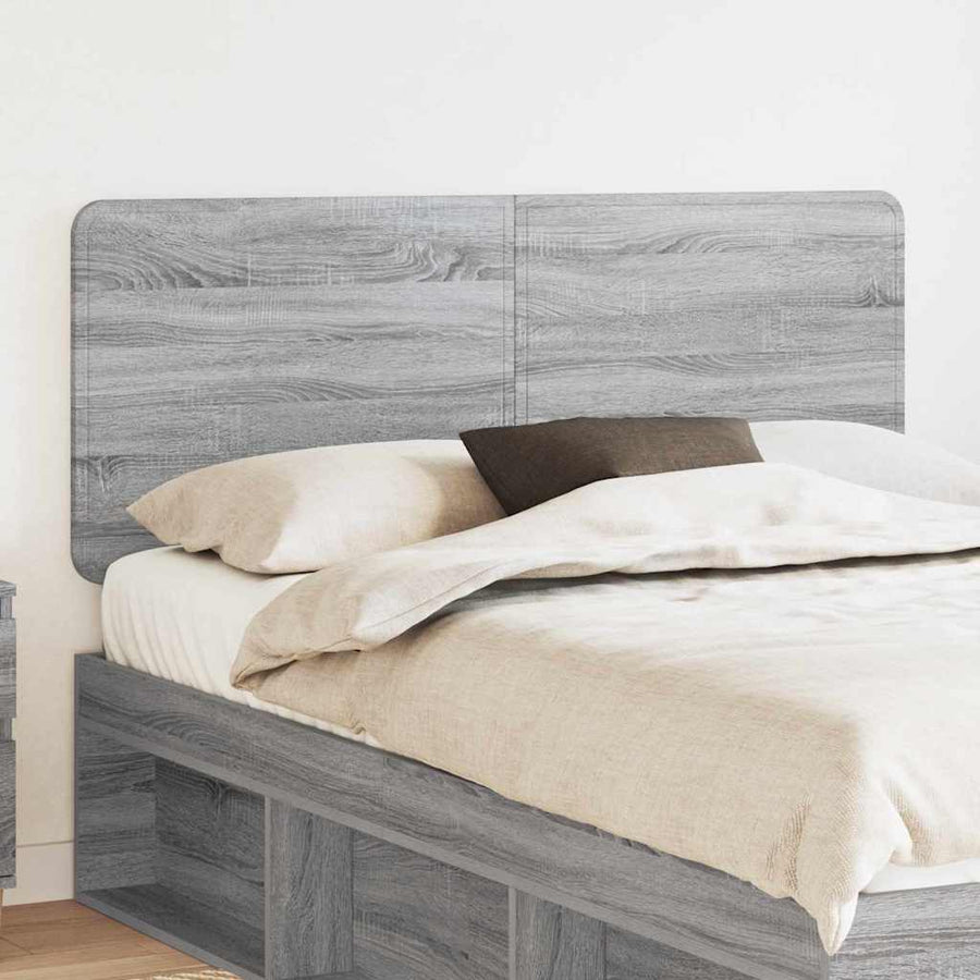 Hoofdbord met hoofdeinde Grijs Sonoma 160 cm Bewerkt hout