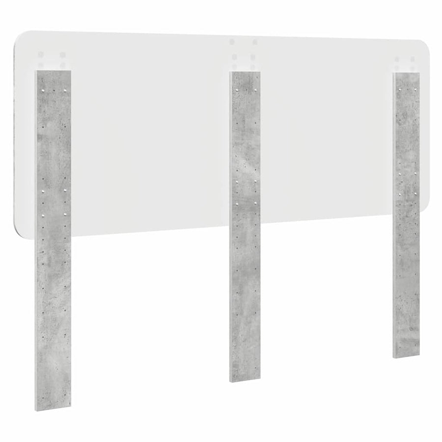 Hoofdbord met hoofdeinde Beton Grijs 150 cm Bewerkt hout