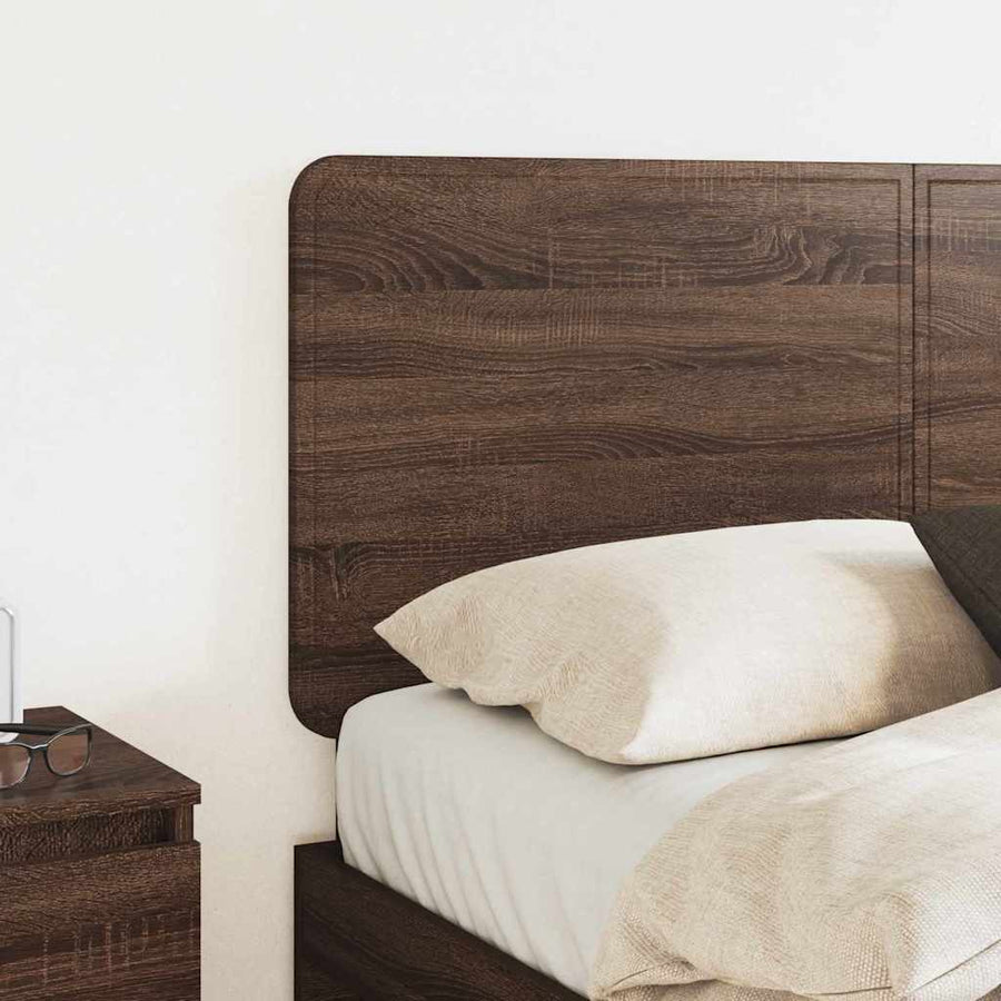 Hoofdbord met hoofdeinde Bruin Eiken 150 cm Bewerkt hout