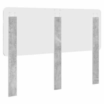 Hoofdbord met hoofdeinde Beton Grijs 140 cm Bewerkt hout
