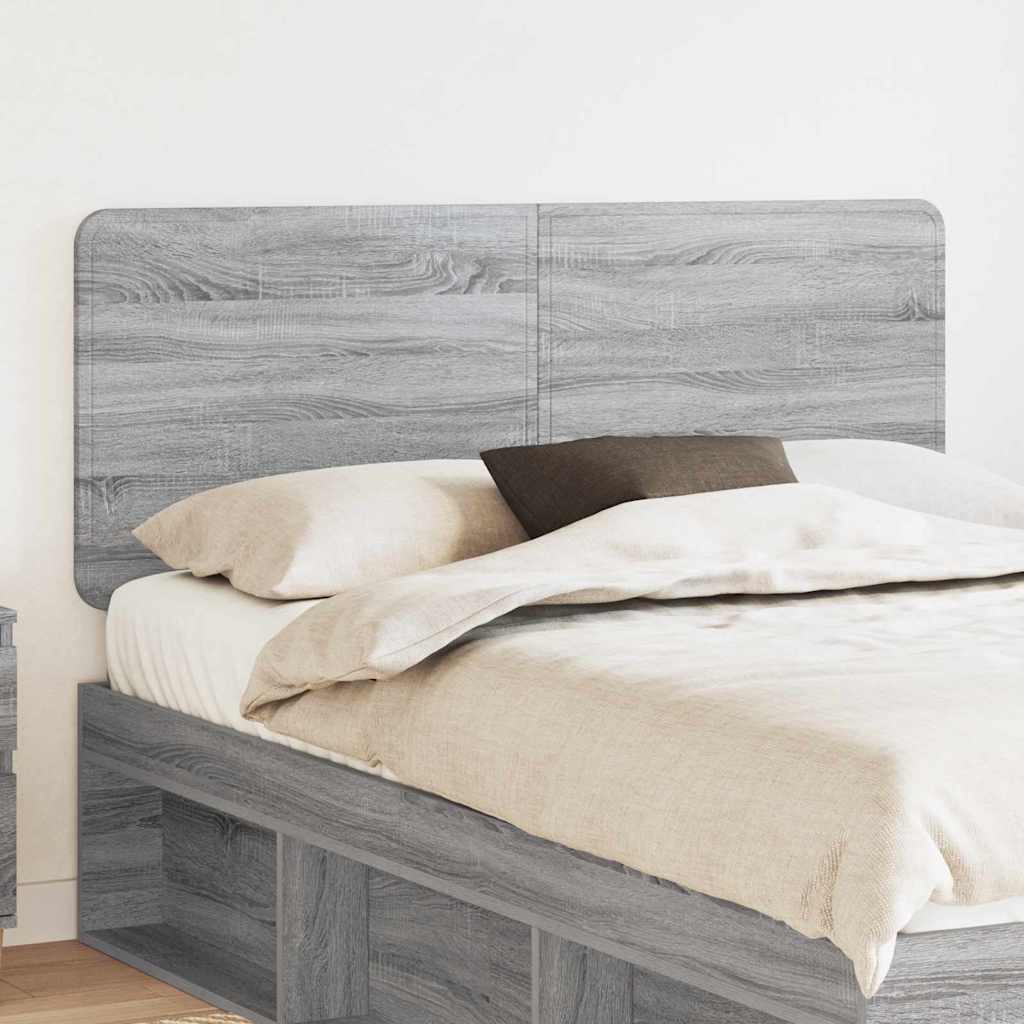 Hoofdbord met hoofdeinde Grijs Sonoma 140 cm Bewerkt hout