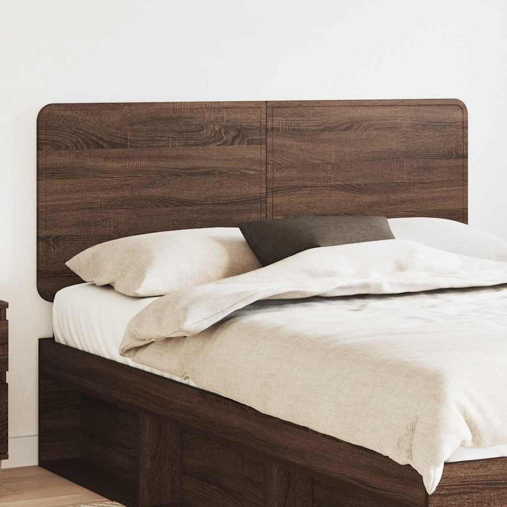 Hoofdbord met hoofdeinde Bruin Eiken 140 cm Bewerkt hout