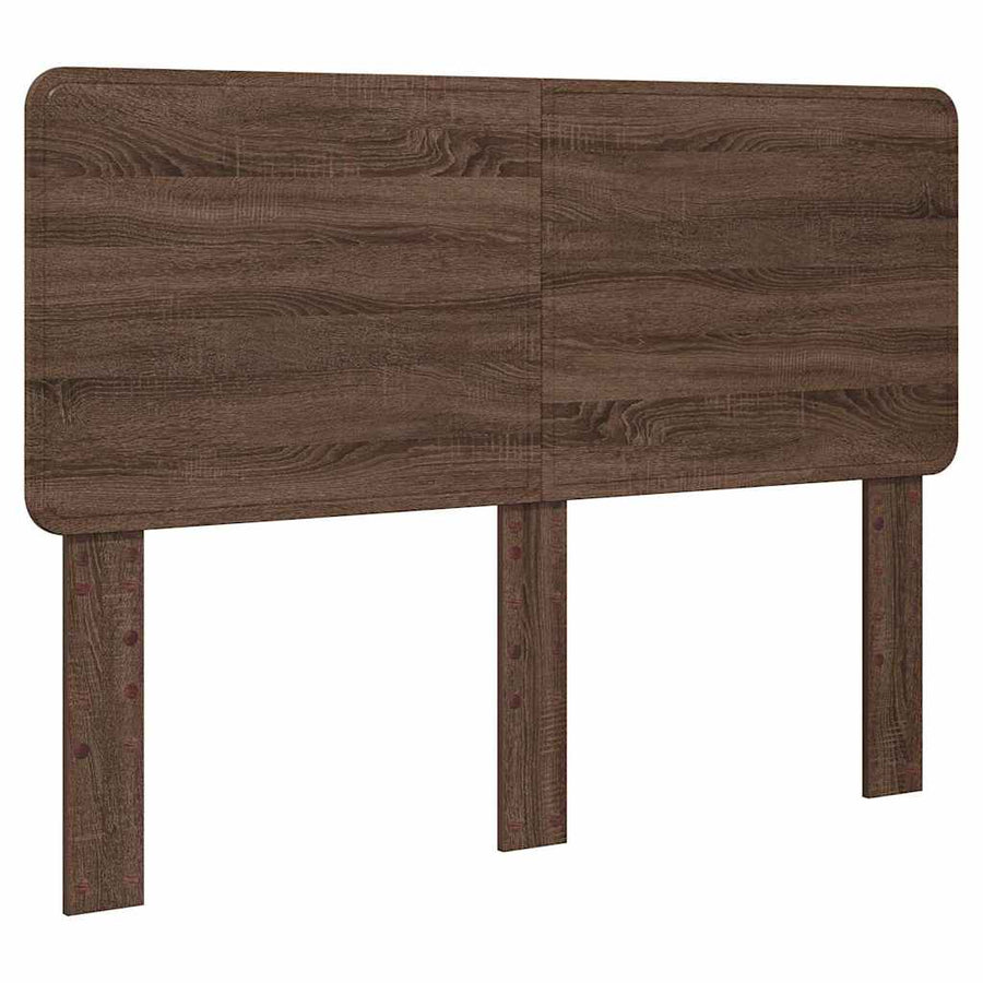 Hoofdbord met hoofdeinde Bruin Eiken 140 cm Bewerkt hout