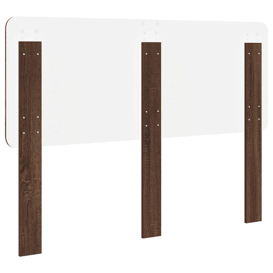 Hoofdbord met hoofdeinde Bruin Eiken 140 cm Bewerkt hout