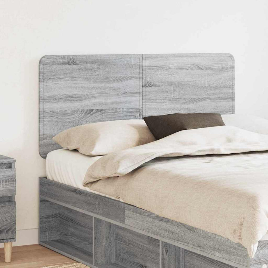 Hoofdbord met hoofdeinde Grijs Sonoma 135 cm Bewerkt hout