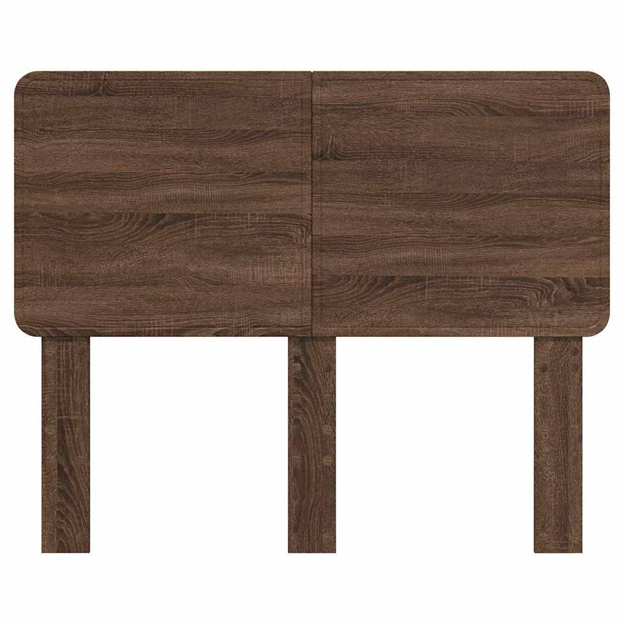 Hoofdbord met hoofdeinde Bruin Eiken 135 cm Bewerkt hout