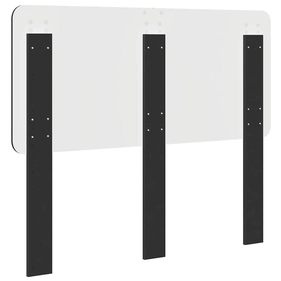 Hoofdbord met hoofdeinde Zwart Eiken 120 cm Bewerkt hout