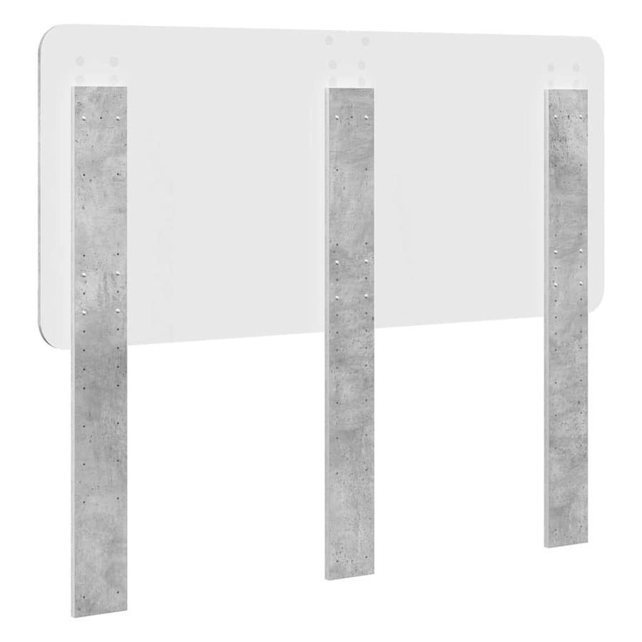 Hoofdbord met hoofdeinde Beton Grijs 120 cm Bewerkt hout