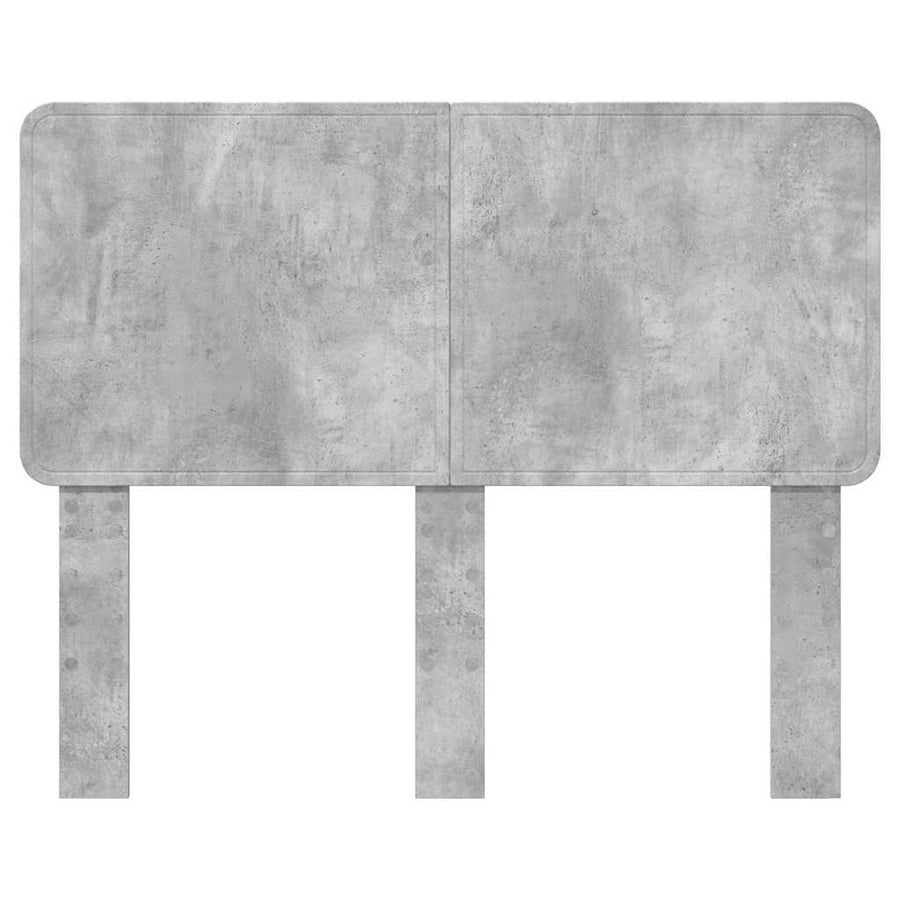 Hoofdbord met hoofdeinde Beton Grijs 120 cm Bewerkt hout