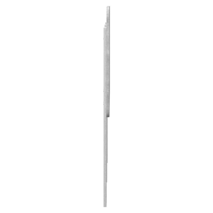 Hoofdbord met hoofdeinde Beton Grijs 120 cm Bewerkt hout