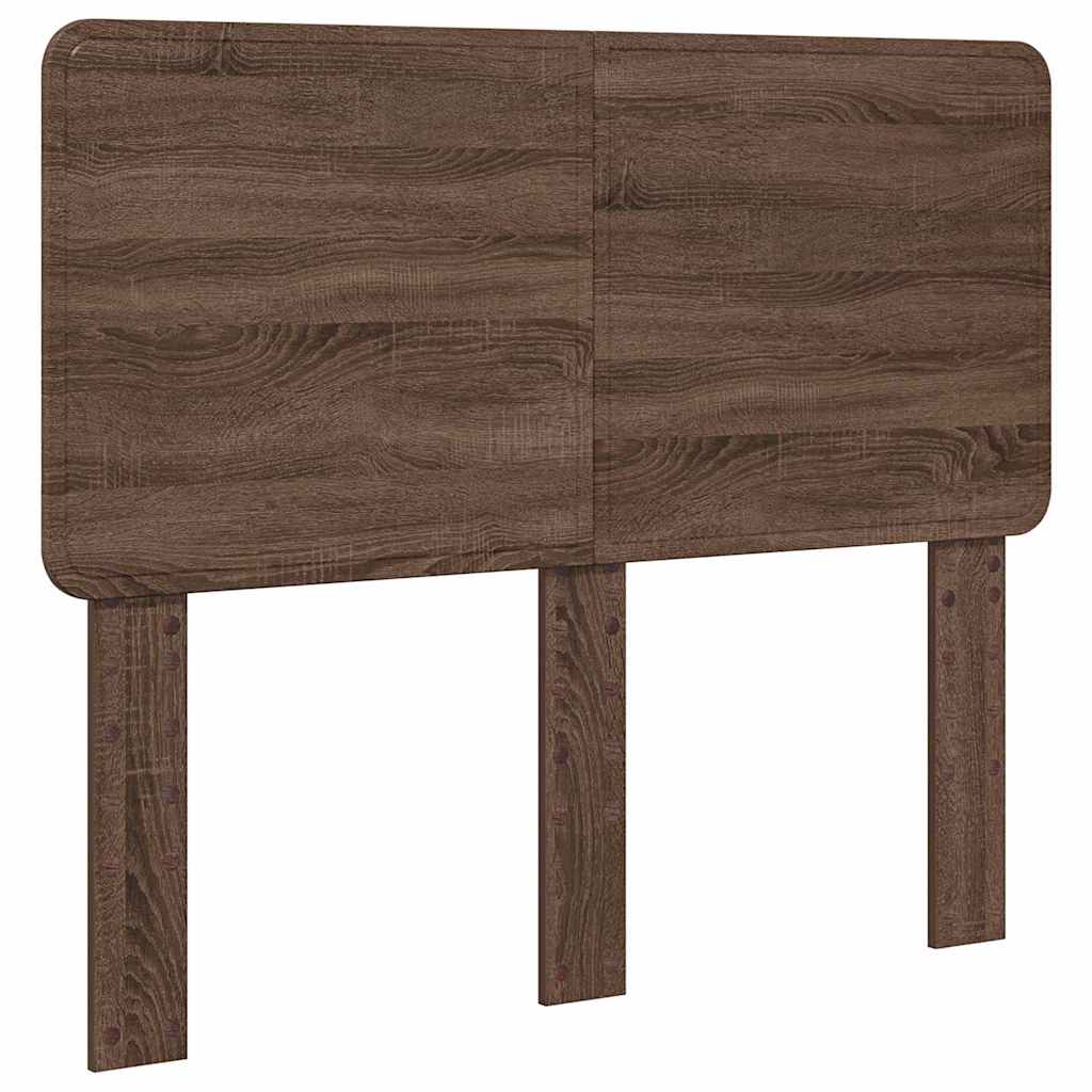 Hoofdbord met hoofdeinde Bruin Eiken 120 cm Bewerkt hout