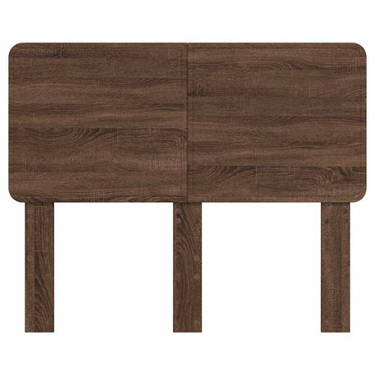 Hoofdbord met hoofdeinde Bruin Eiken 120 cm Bewerkt hout