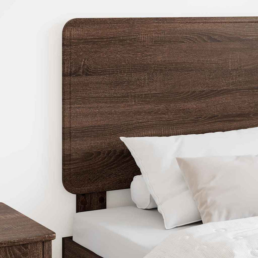 Hoofdbord met hoofdeinde Bruin Eiken 100 cm Bewerkt hout
