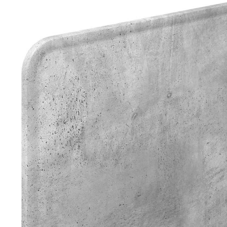 Hoofdbord met hoofdeinde Beton Grijs 90 cm Bewerkt hout